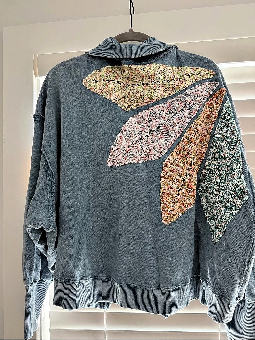 Anthropologie Patchwork Open Cardi with Floral Patchwork